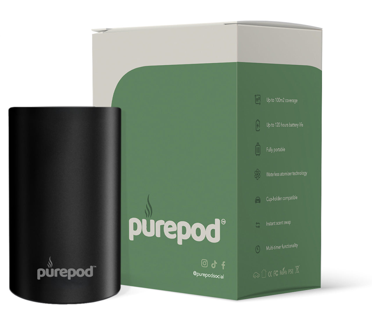 PurePod Diffuser in Onyx Black